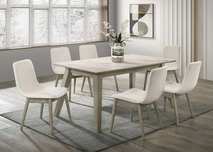 Dorri Grey Oak 7-Piece Dining Room Set