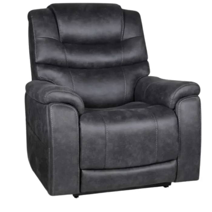 Dual Motor Lift Chair with Headrest, Lumbar & Air Massage – Canyon Steel 657-4-4MLAM-CANYON-STEEL by MotoMotion at Old Brick Furniture & Mattress Co.