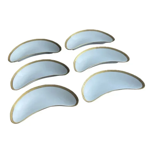Early 1900s Old Abbey Limoges France Bone Side Dish-Set of 6