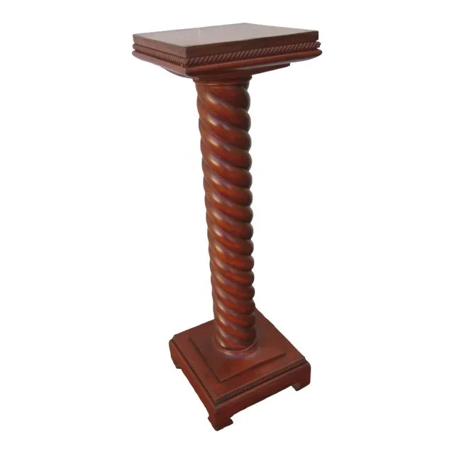 Early 1900s Spindle Plant Statue Stand 5896a