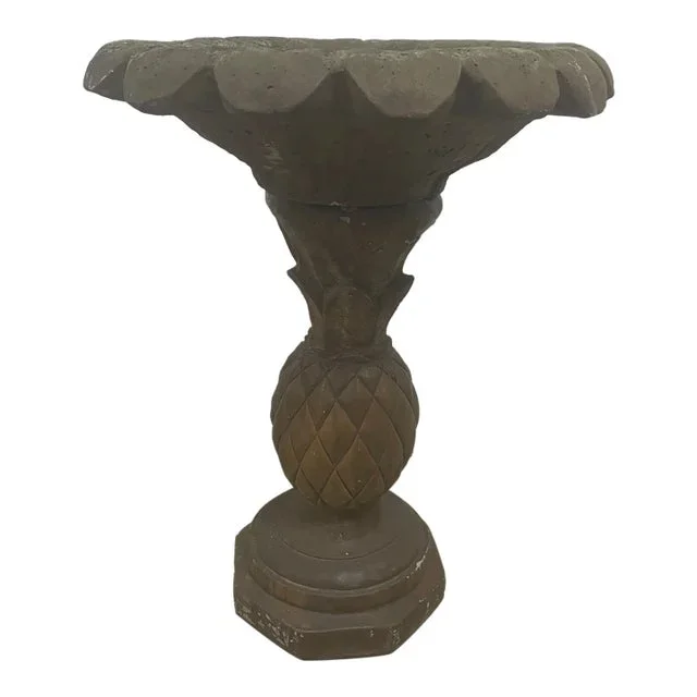 Early 20th Century Base Pineapple Bird Bath