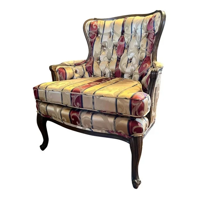 Early 20th Century Queen Anne Style Wing Chair
