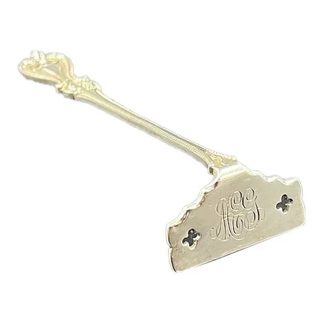 Early 20th Century Sterling Silver Baby Food Pusher