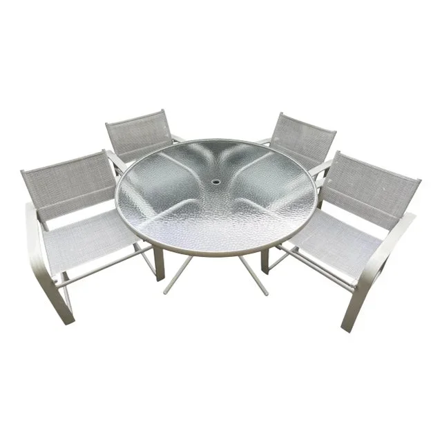Early 21st Century Brown Jordan Patio Dining Table & 4 Chairs