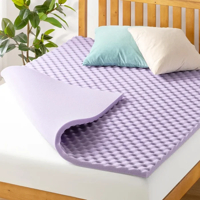 Egg Crate Memory Foam : 1.5″ Lavender