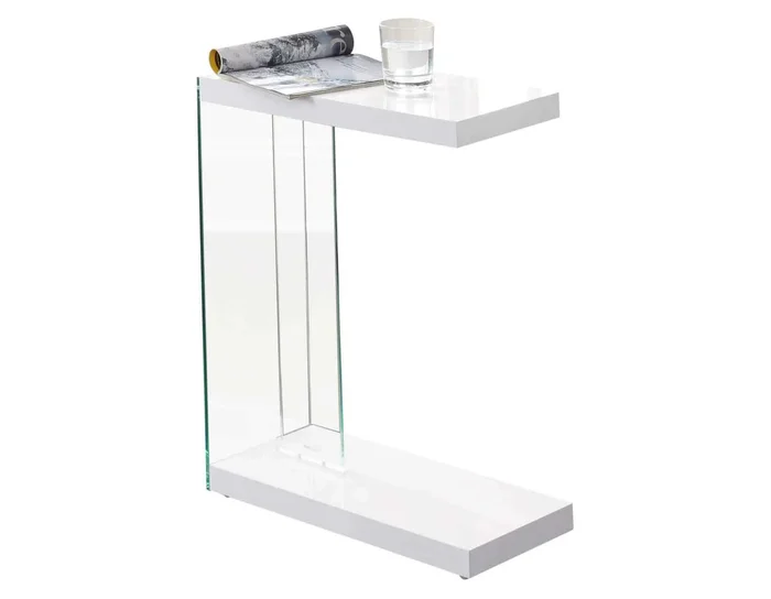 Elaina Chair Side End Table – Glossy White EL150CEWG by Steve Silver at Old Brick Furniture & Mattress Co.