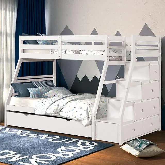 Ellington Twin/Full Bunk Bed White & Espresso