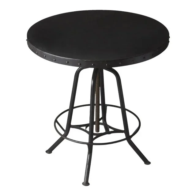 EngleWood Round 29″W Metal Hall/Pub Table, Black