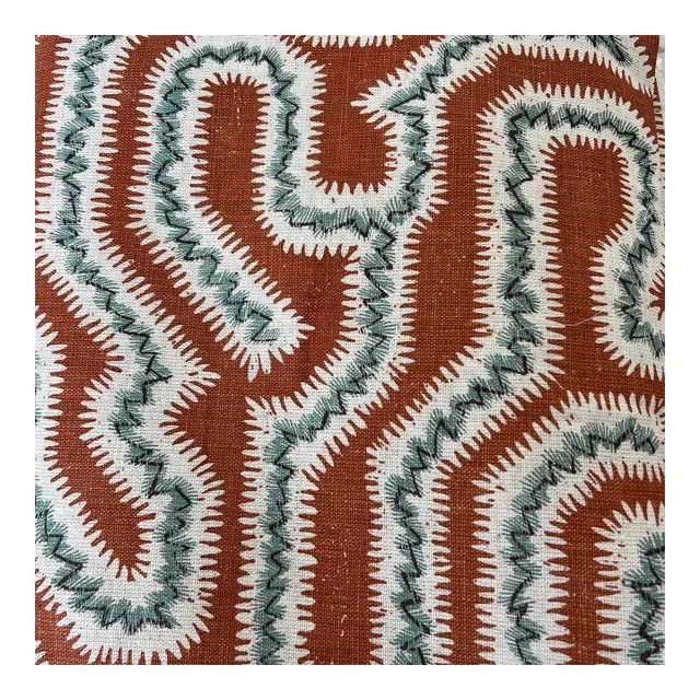 English Designer Rapture & Wright Moorish Maze Linen Fabric- 2 1/2 Yards