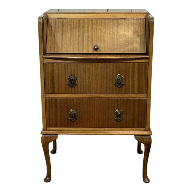 English Mahogany and Beech Secretary, 1950s