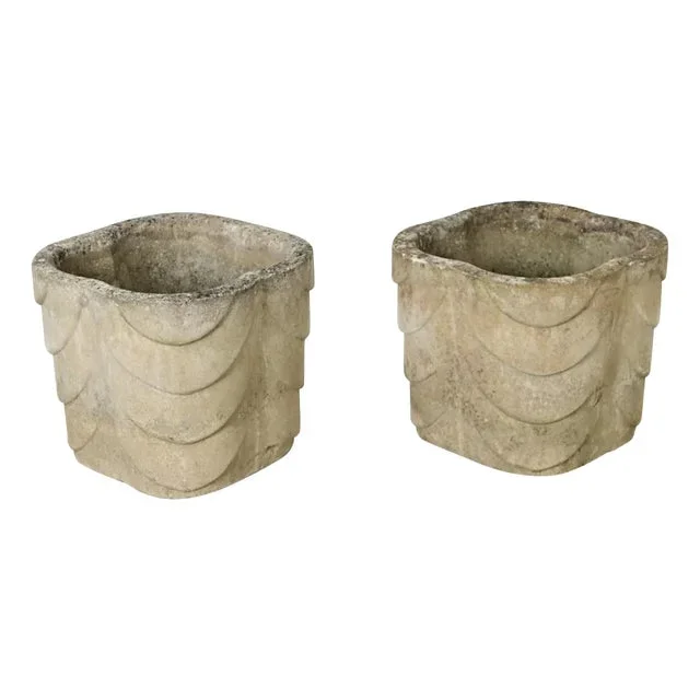 English Pair of Large Art Deco Planters