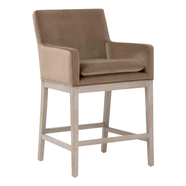Essentials for Living Drake Cotton Brown Counter Stool