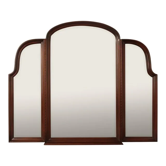 Ethan Allen ‘Georgian Court’ Cherry Trifold Dresser Mirror