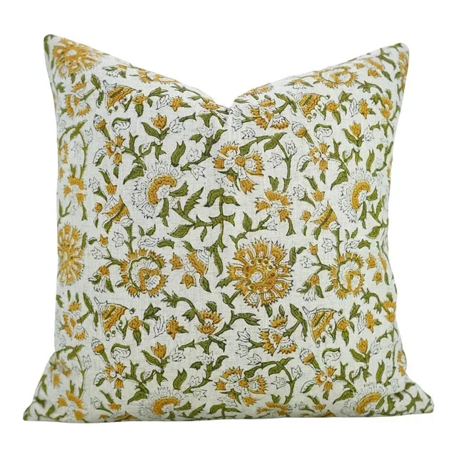 Fabdivine Colorful Block Print Cushion Cover 26×26 Inch Viscose Linen-Pushplata