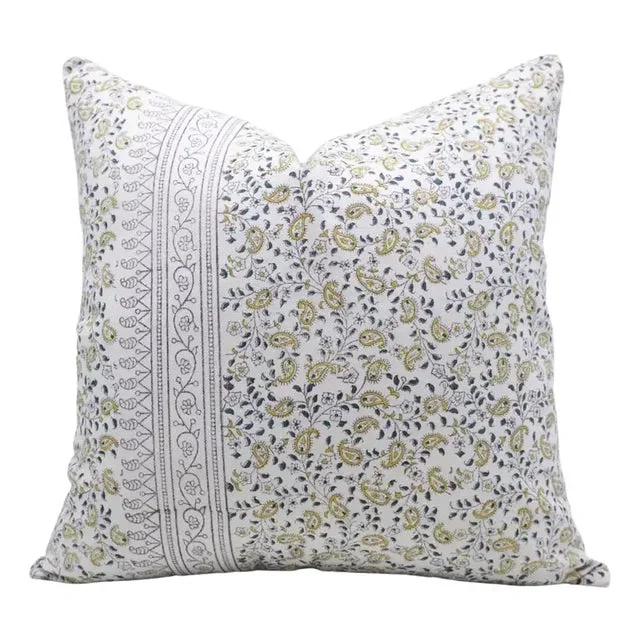 Fabdivine Decorative Block Print Cushion Cover 14×36 Inch Duck Canvas-Kerijaal Border