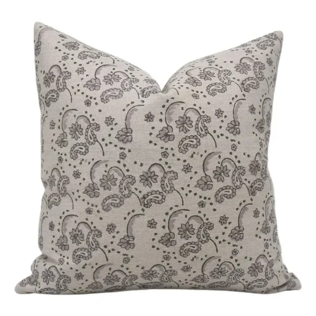 Fabdivine Handmade Block Printed Cushion Cover 14×20 Inch Pure Linen-Sajawat