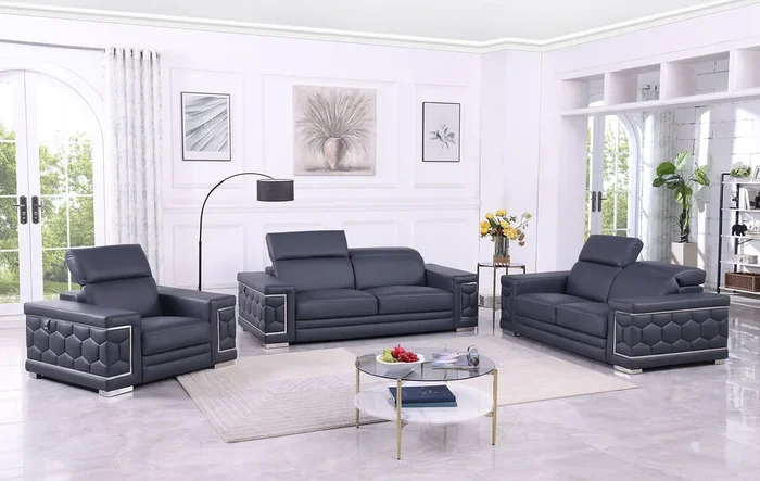 Favo Dark Navy Living Room Set