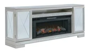 Flamory 72″ TV Stand With Electric Fireplace