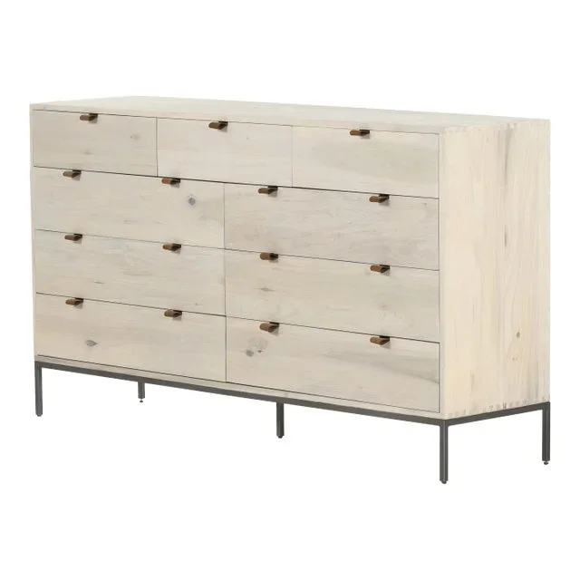 Four Hands Trey 9 Drawer Dresser, Dove Poplar