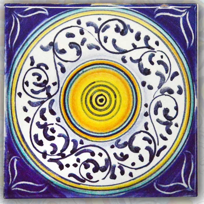 FRANCESCA NICCACCI: Deruta Vario Hand Painted Wall Tile