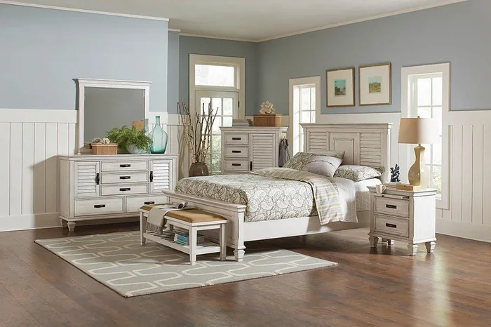 Franco – California King Bed – 57.25 – White