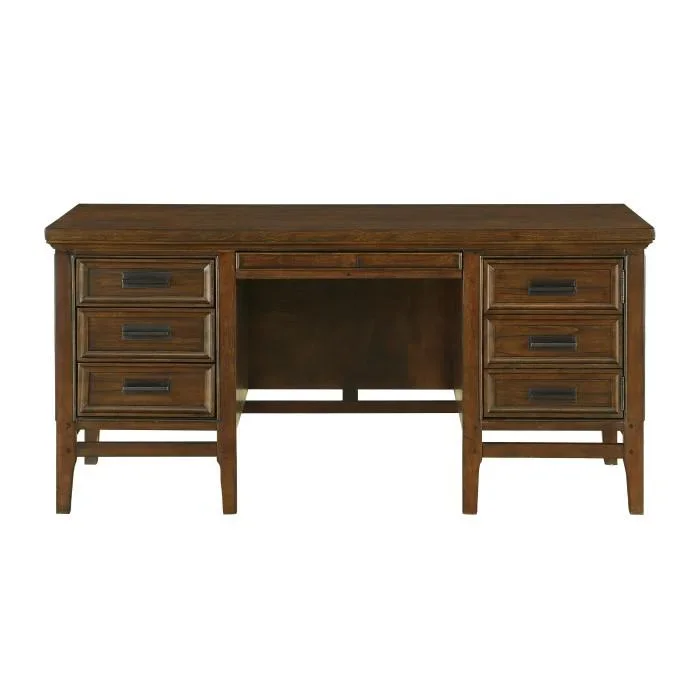Frazier Executive Desk in Brown Cherry 1649-17