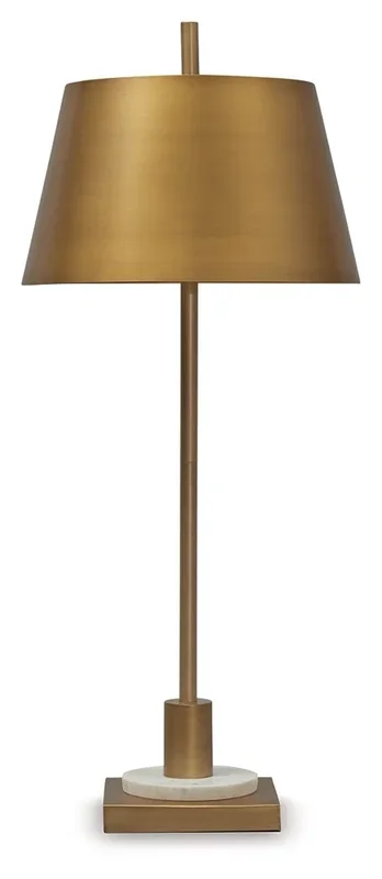 Fritzburn – Metal Table Lamp – Gold Finish / White
