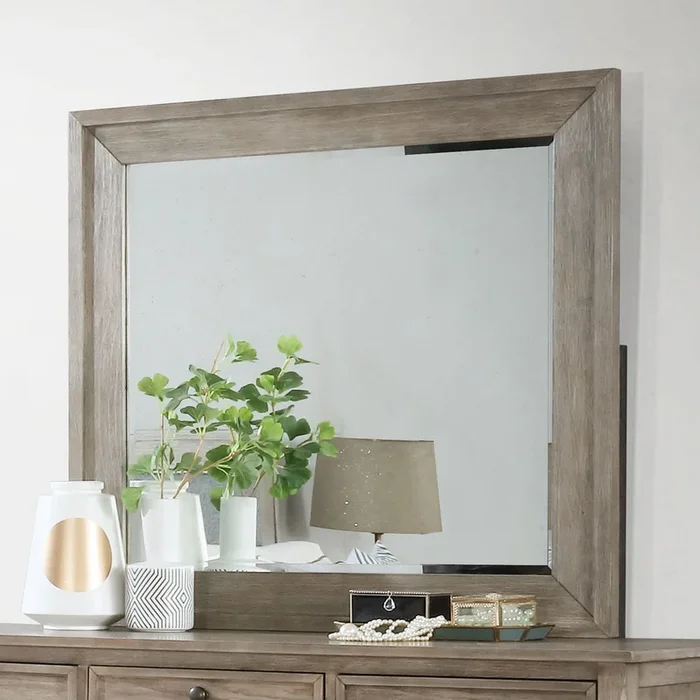 Furniture Of America Anneke Wire-Brushed Warm Gray Transitional Mirror Model FOA7173M