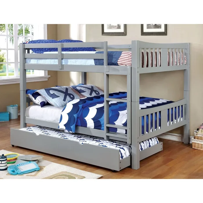 Furniture Of America Cameron Gray Transitional Full Full Bunk Bed Model CM-BK929F-GY-BED