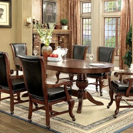 Furniture Of America Melina Brown Cherry Transitional Game Table Model CM-GM367CH-T-TABLE