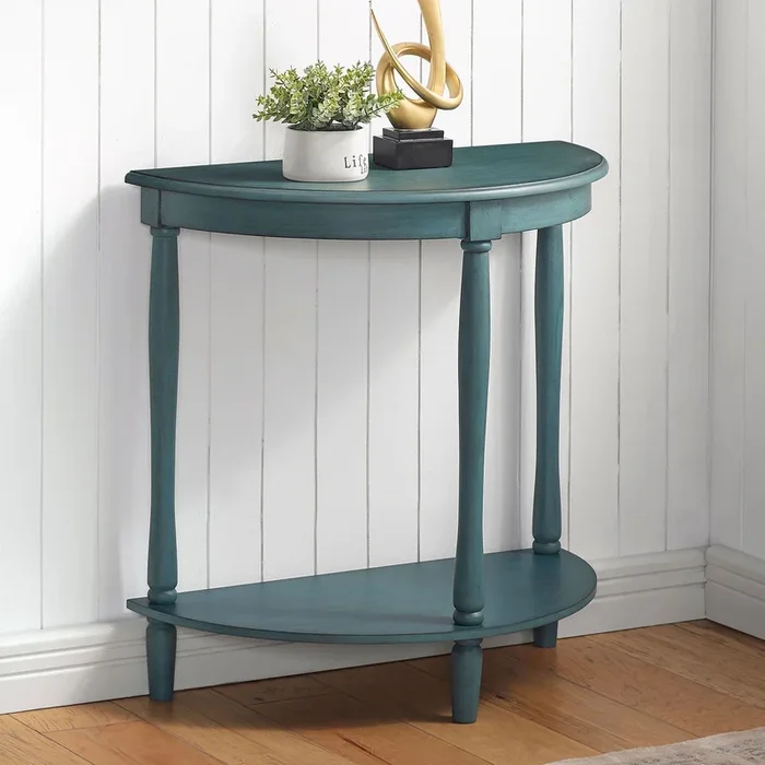 Furniture Of America Menton Antique Teal Transitional Side Table, Antq. Teal Model CM-AC362GR