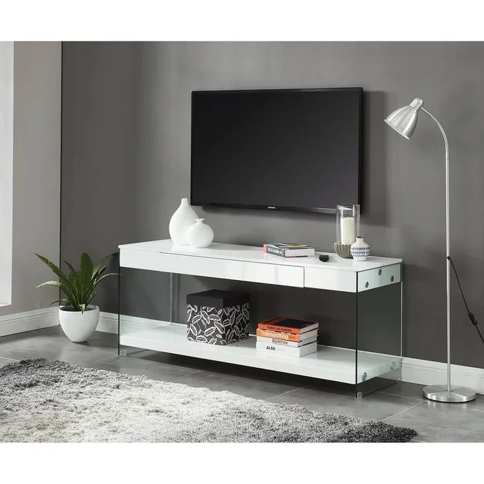 Furniture Of America Sabugal White Contemporary 70″ Tv Stand Model CM5206WH-TV-70