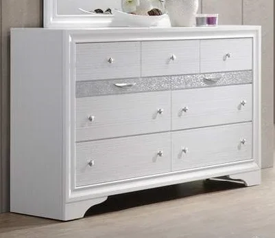 Galaxy Home Matrix 7 Drawer Dresser in White