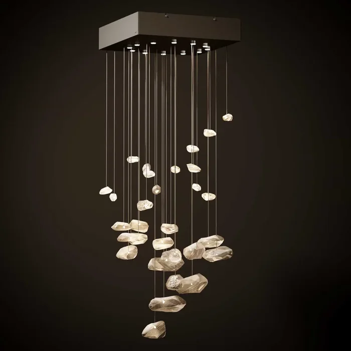 Genius 1 Chandelier, Crystal, Handmade