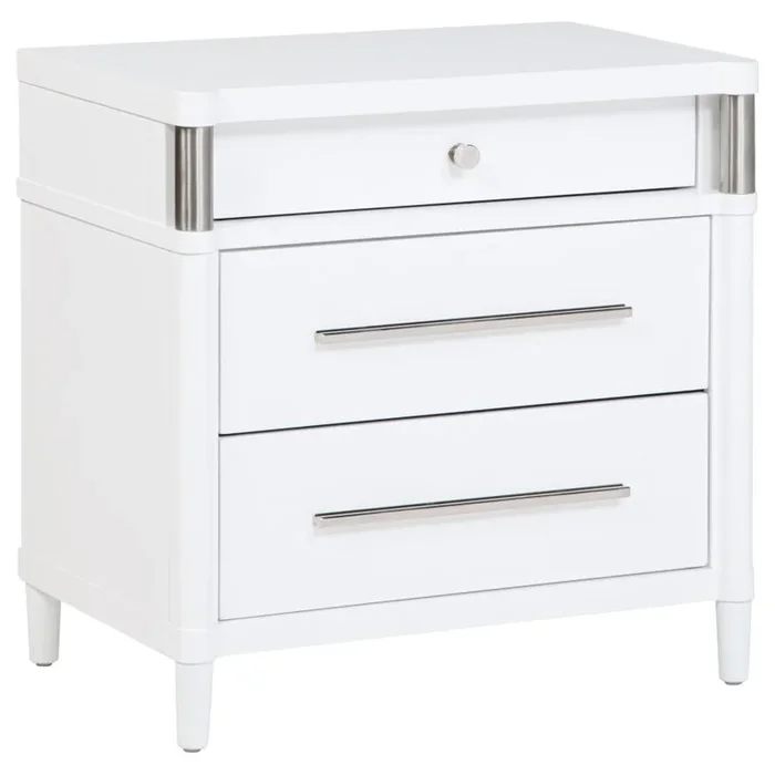 Gracemont – 3-Drawer Bedroom Nightstand Bedside Table – White