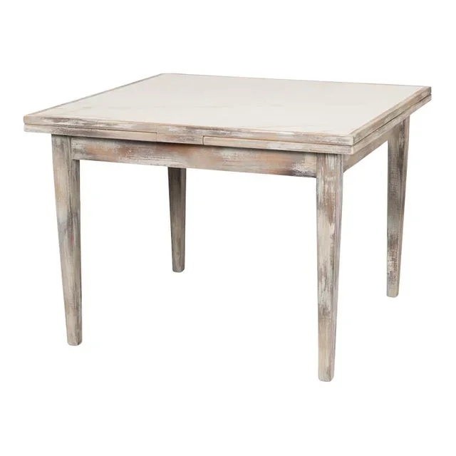 Gray Italian Draw Leaf Extension Table
