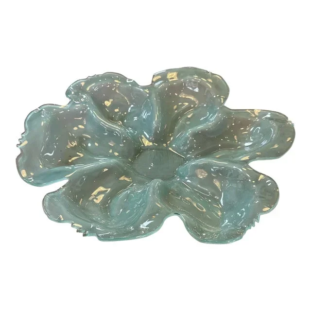 Gump’s Dew Drop Glass Bowl, Signed