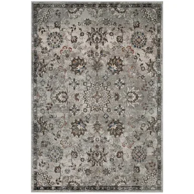 Hana Distressed Vintage Floral Lattice 5×8 Area Rug / R-1107-58
