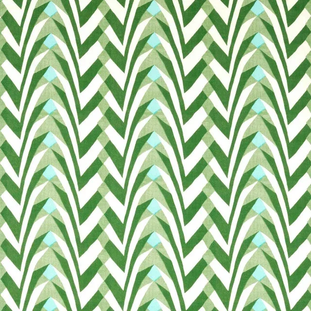 Harlequin Klimt Fabric in Kelly/Aqua