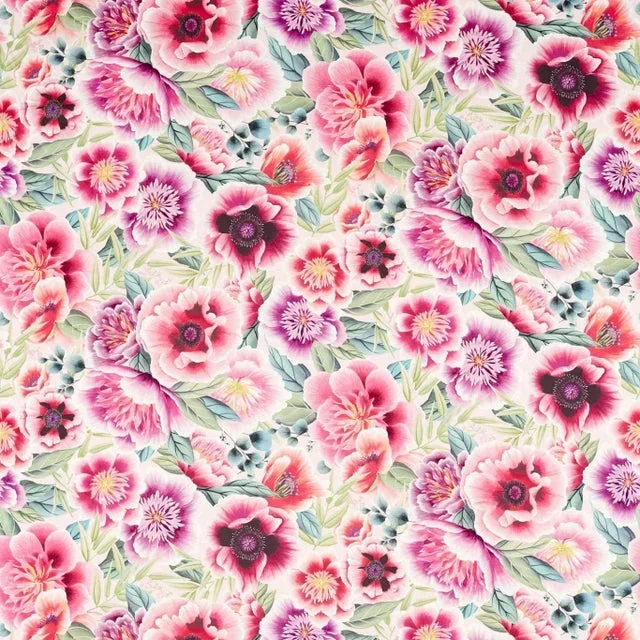 Harlequin Marsha Fabric in Powder/Peony/Magenta – a Sample