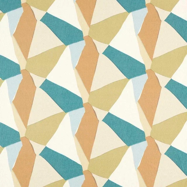 Harlequin Sumi Reflect Fabric in Marine/Grass/Taupe – a Sample