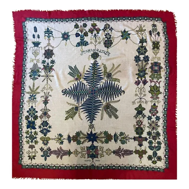 Hermès 140 Scarf Cashmere And Silk « Schéhérazade » 1966