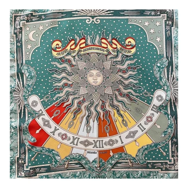 Hermès Gavroche Scarf “Carpe Diem” 1994