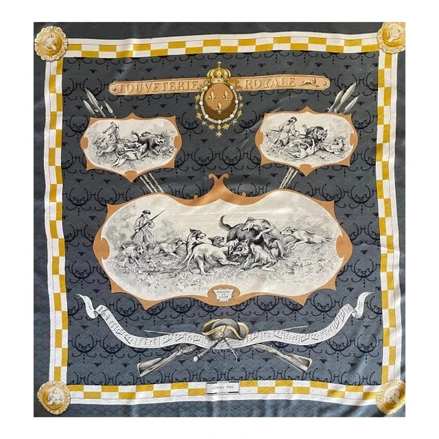 Hermès Silk Scarf “ Louveterie Royal” 1961