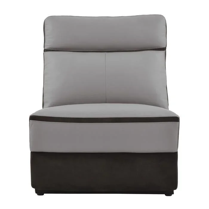 Homelegance Furniture Laertes Power Armless Reclining Chair in Taupe Gray 8318-ARPW