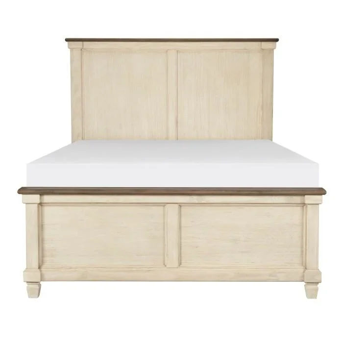 Homelegance Weaver King Panel Bed in Antique White 1626K-1EK*