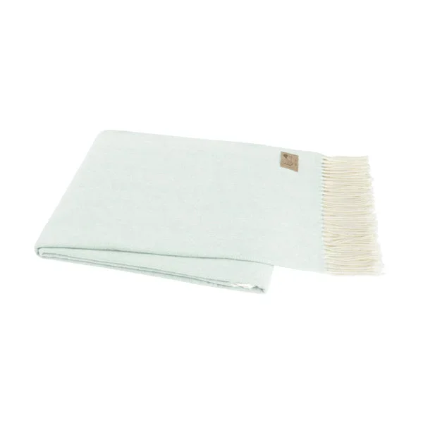 Ice Blue Italian Herringbone Throw