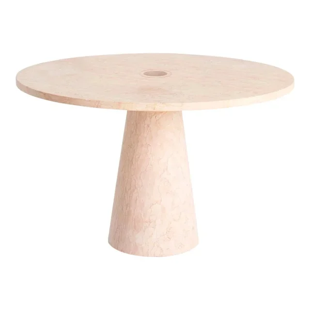 Italian Handcrafted Dining Table in Marble Designed by Karen Chekerdjian