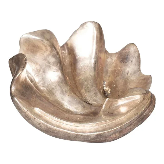 Italian Silver Leaf Shell Form Bowl