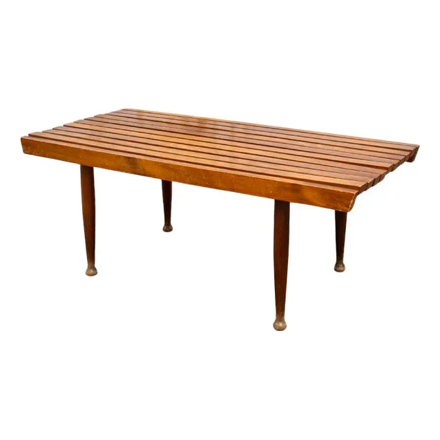 Italian Wooden Bench, 1950s
